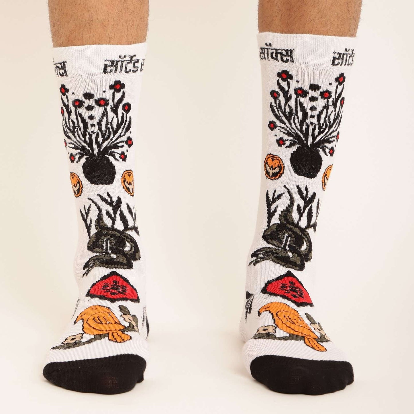 MONTAGE SOCKS IN WHITE YELLOW