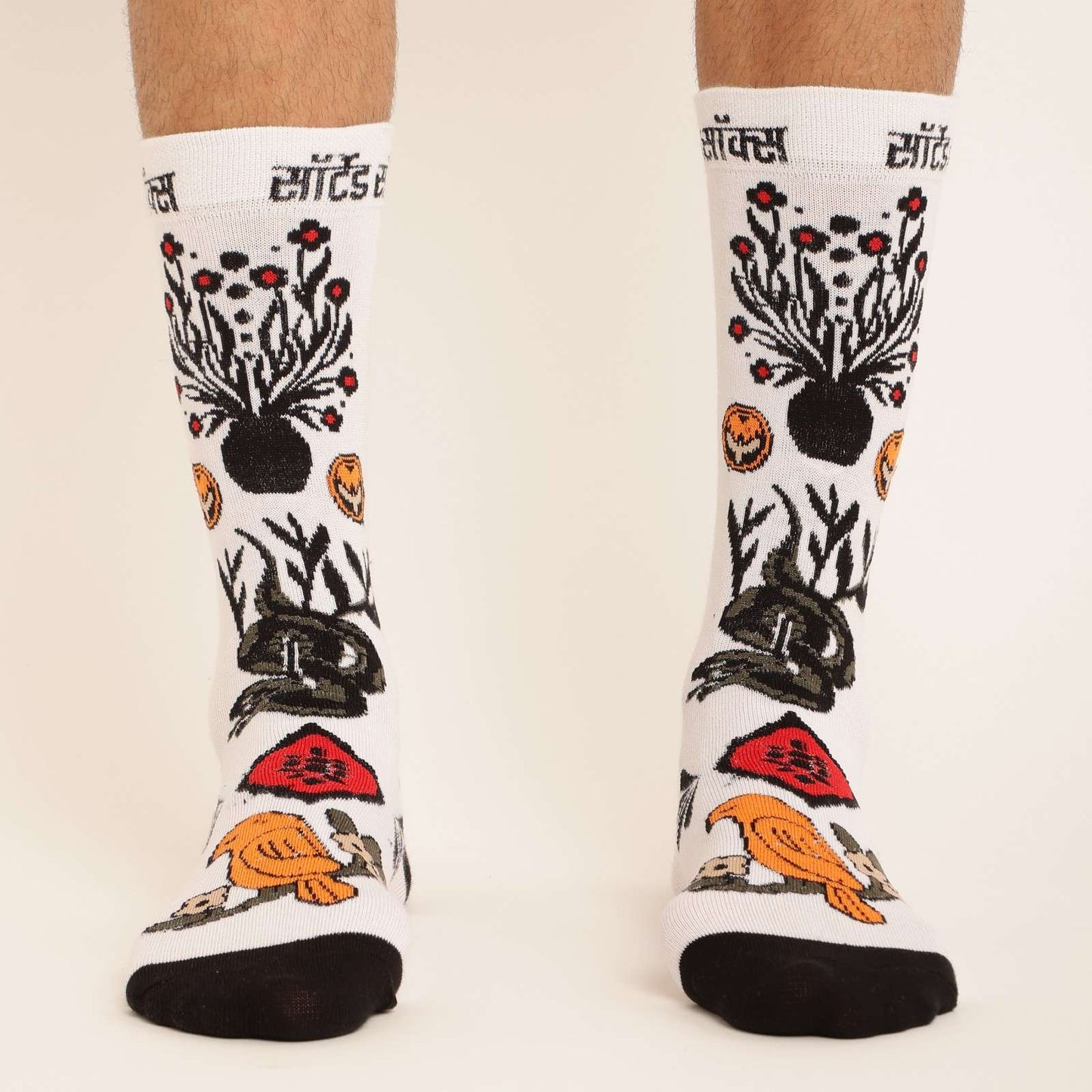 MONTAGE SOCKS IN WHITE YELLOW