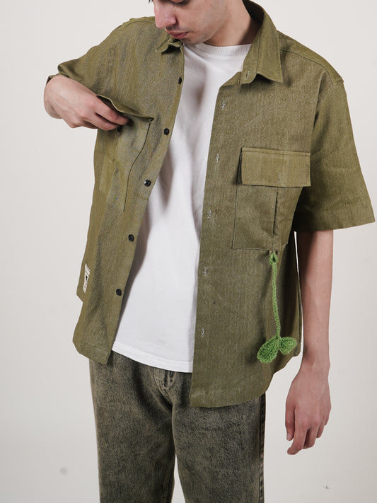 Timber Half Sleeves Shirt | Forest Green