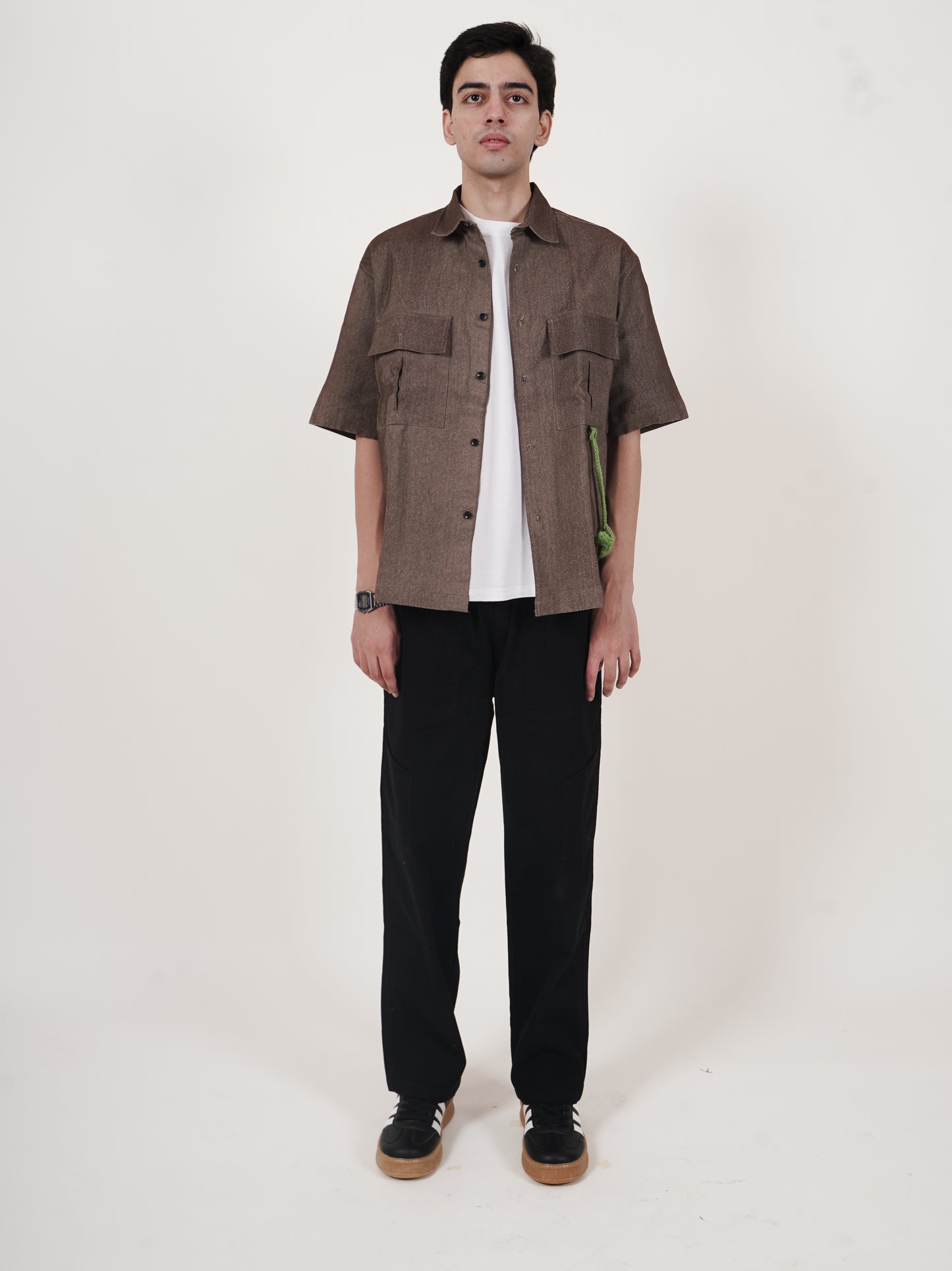 Cocoa Rush Half Sleeves Shirt | Brown
