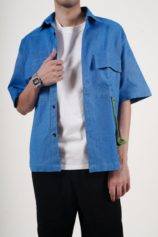 Skyline Half Sleeves Shirt | Blue
