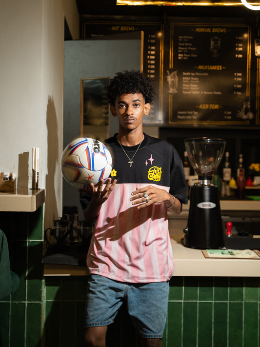 Sunset Stripe Pink Football Jersey | Street Striker