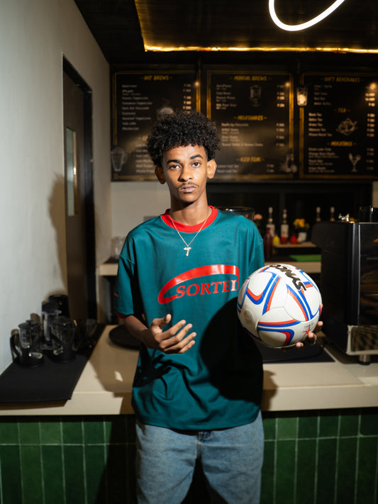 Emerald Crest Green Football Jersey | Street Striker