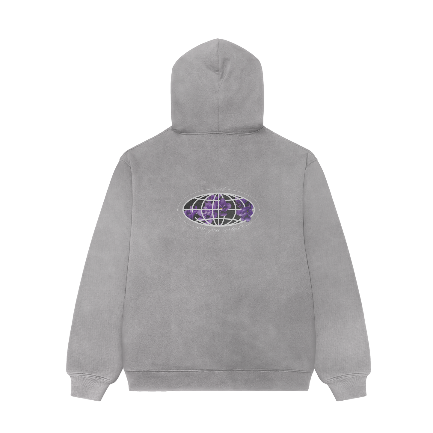 Sort world | Grey Acid Wash Hoodie