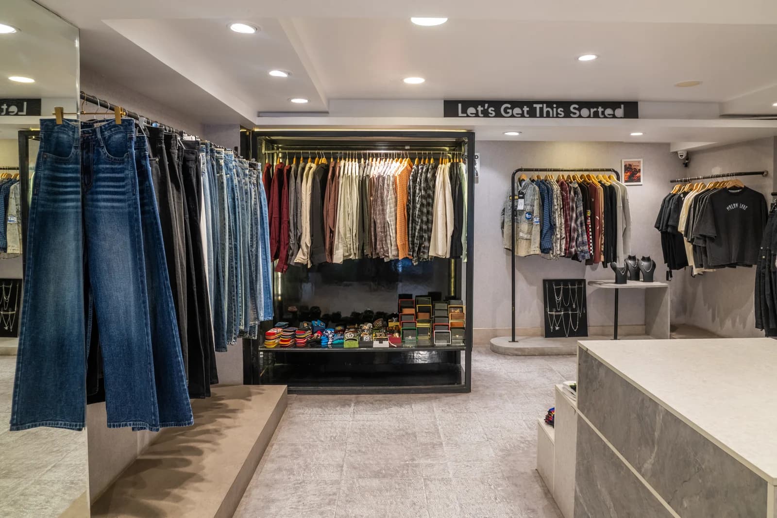 SORT Raja Park interior denim and apparel showroom