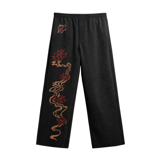 Midnight Blooms Black Pants