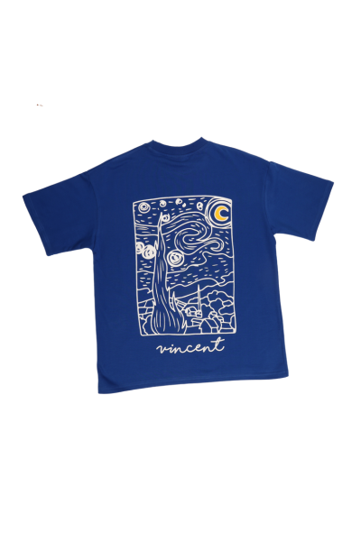 VAN GOGH’S STARRY NIGHT T-SHIRT IN BLUE