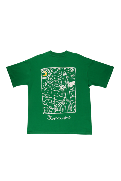 VAN GOGH’S STARRY NIGHT T-SHIRT IN GREEN