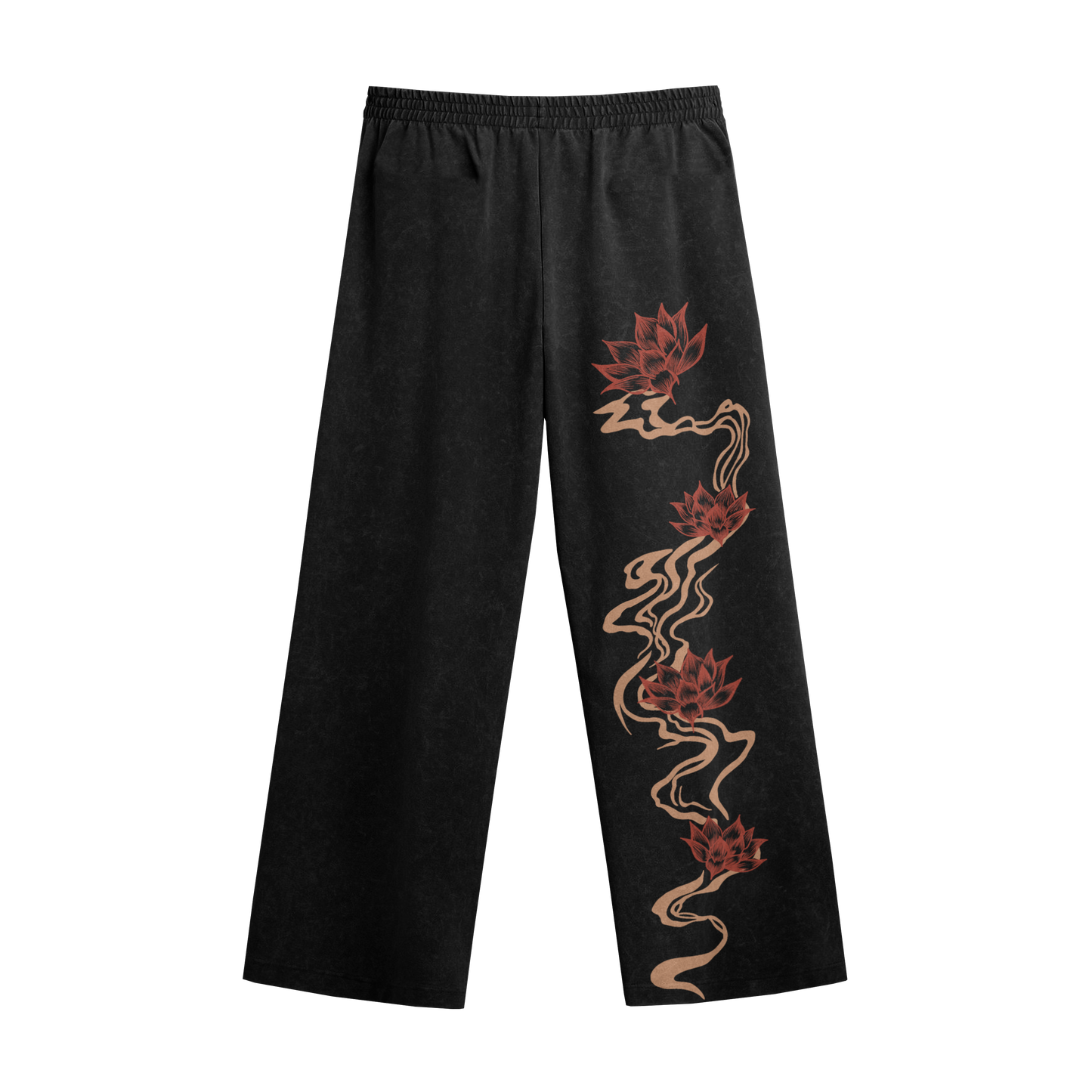 Midnight Blooms Black Pants