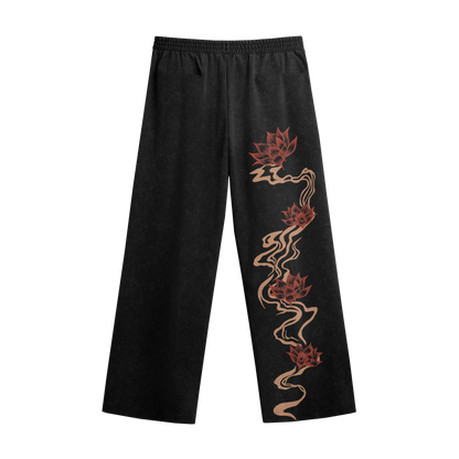 Midnight Blooms Black Pants