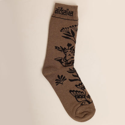 MONTAGE SOCKS IN DULL BROWN