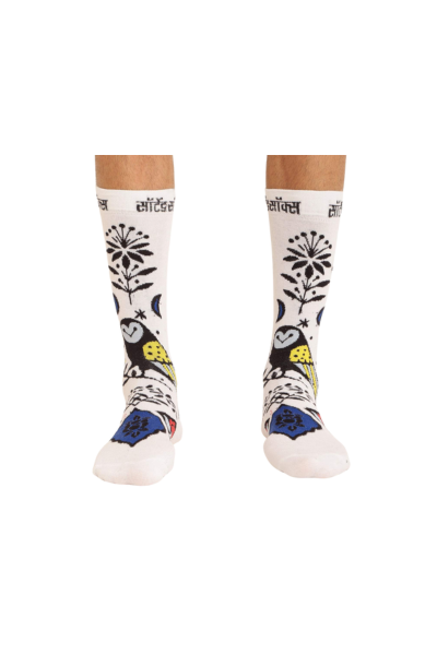 MONTAGE SOCKS IN WHITE BLUE