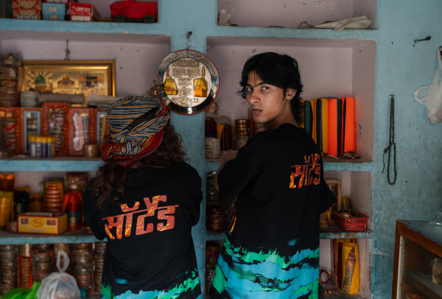 Sort Tropical Spirit Oversized T-Shirt