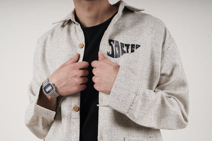 Smoke Rush Full Sleeves Shirt | Stone White