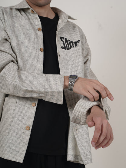 Smoke Rush Full Sleeves Shirt | Stone White