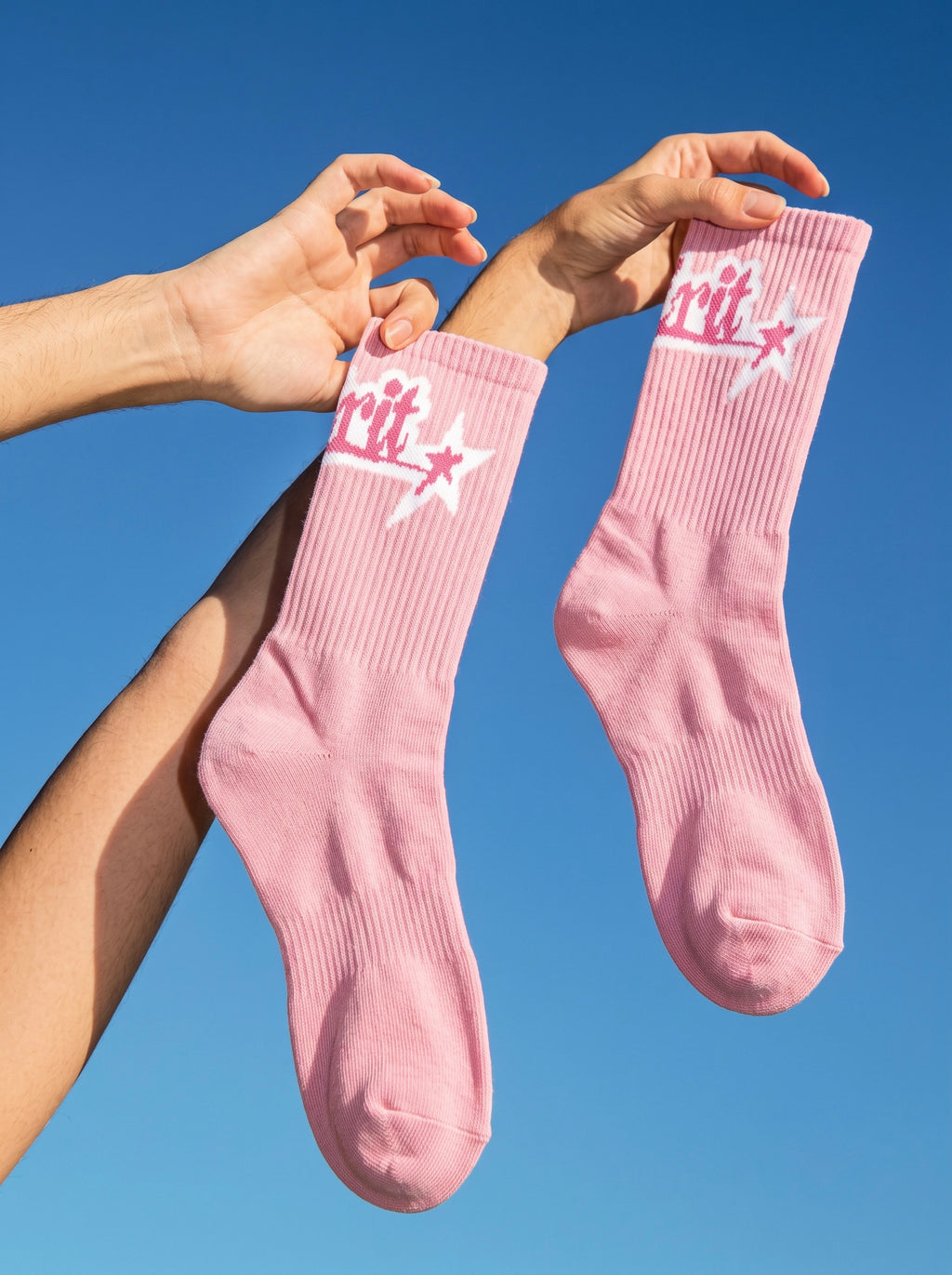 Pink Spirit Crew Socks