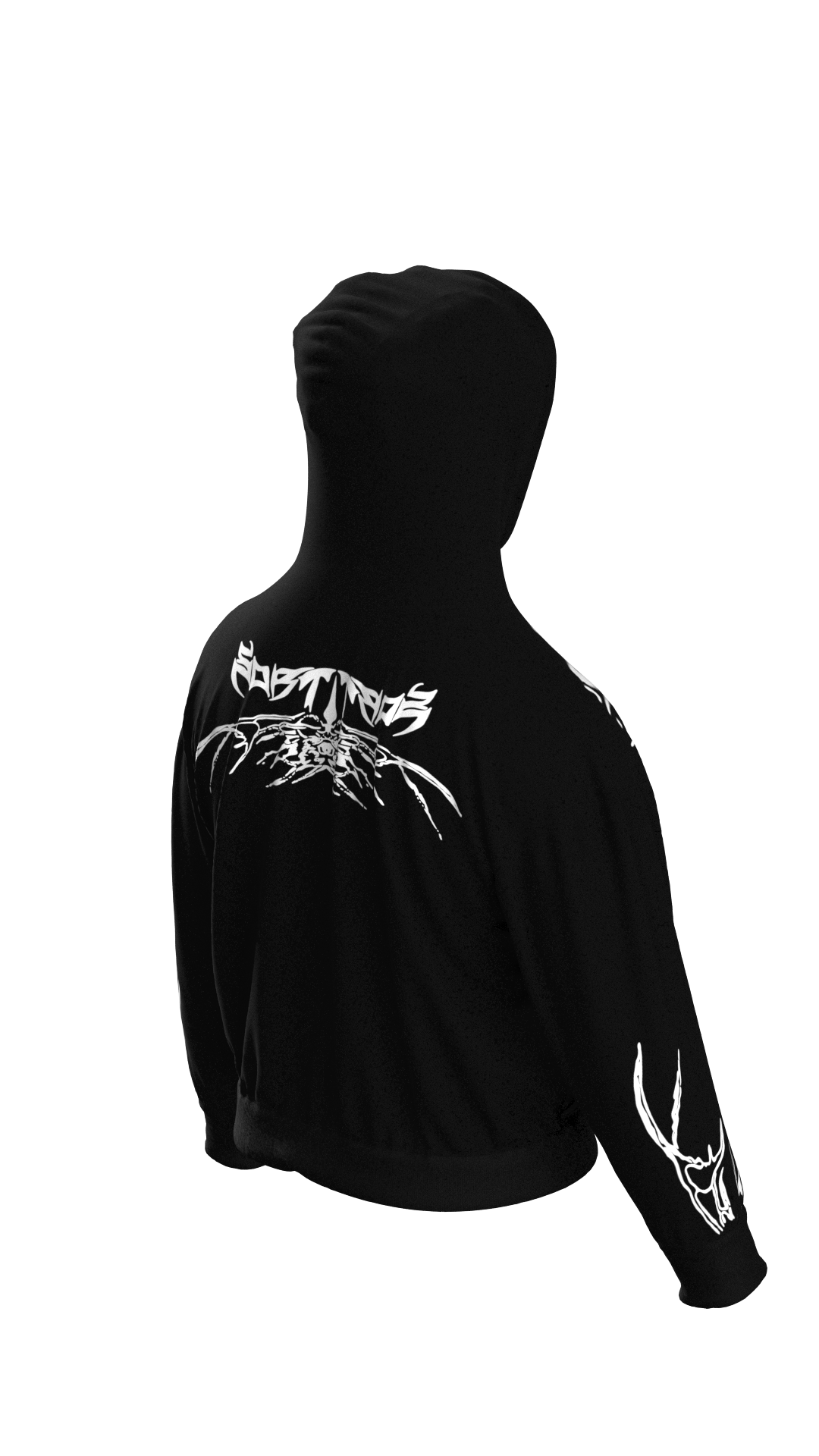 Dark Season Black and White Hoodie