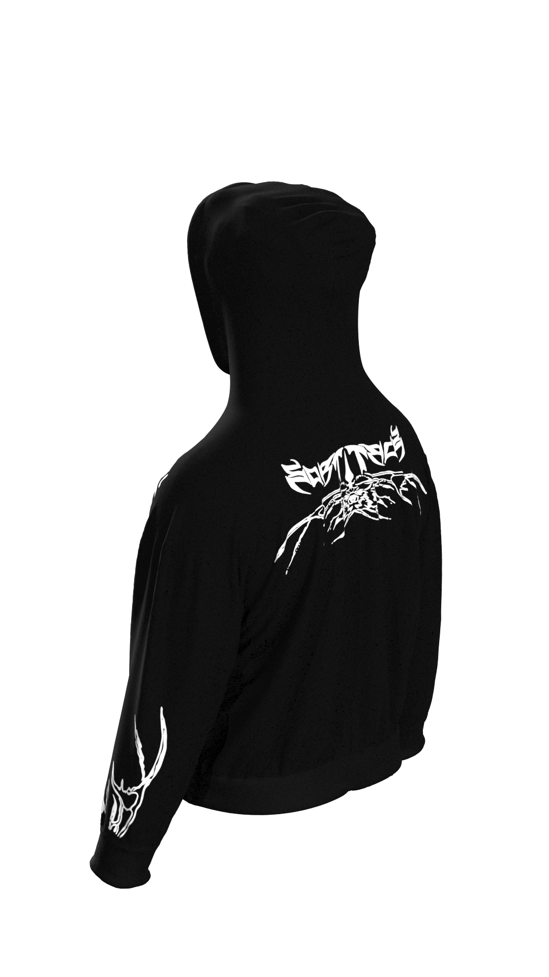 Dark Season Black and White Hoodie