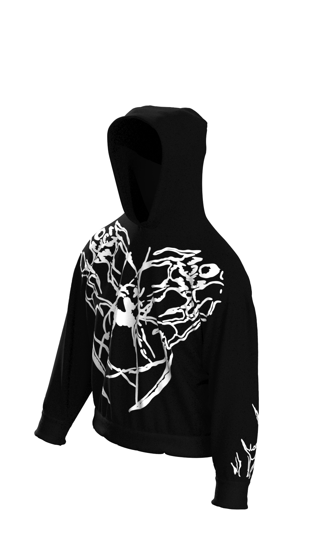 Dark Season Black and White Hoodie