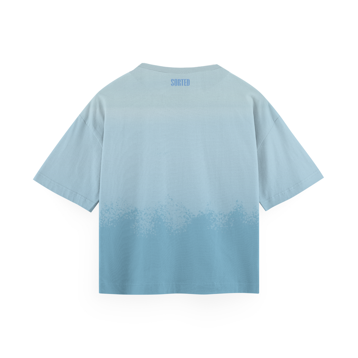 The Sorted Gradient Acid Wash Blue Oversized Tee