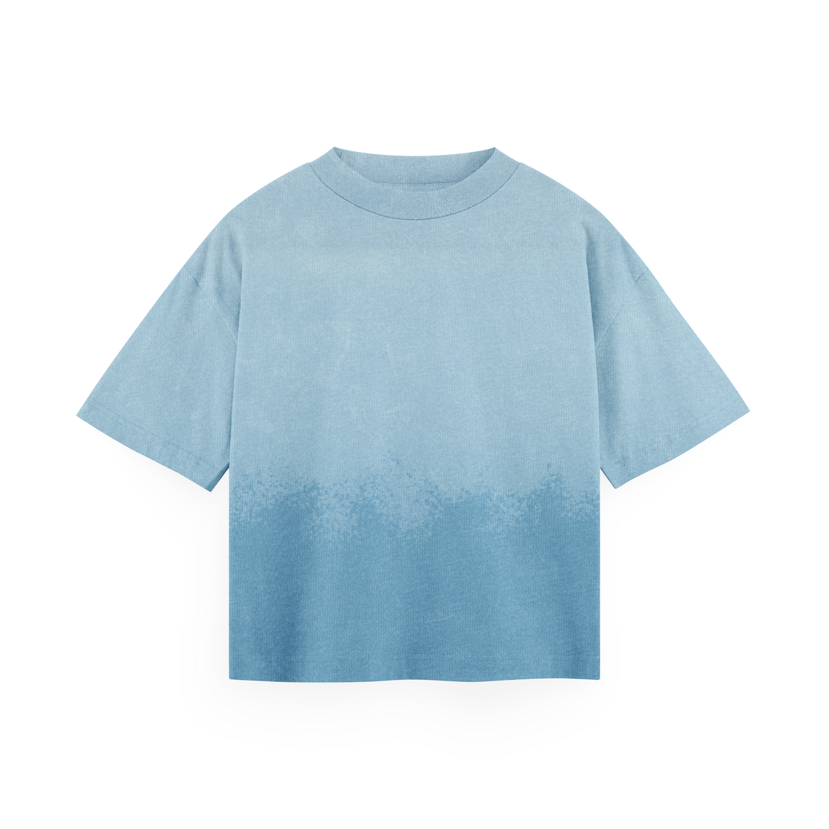 The Sorted Gradient Acid Wash Blue Oversized Tee