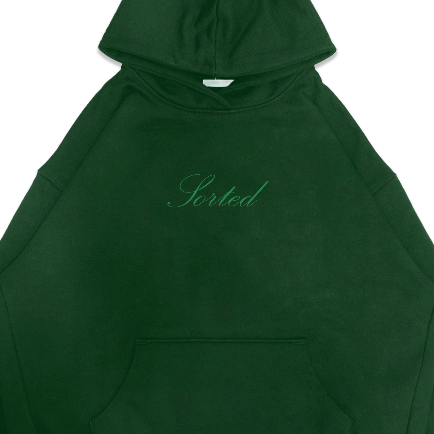 Sorted | Green acid wash hoodie