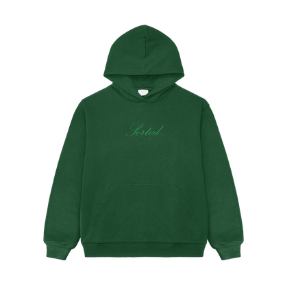 Sorted | Green acid wash hoodie