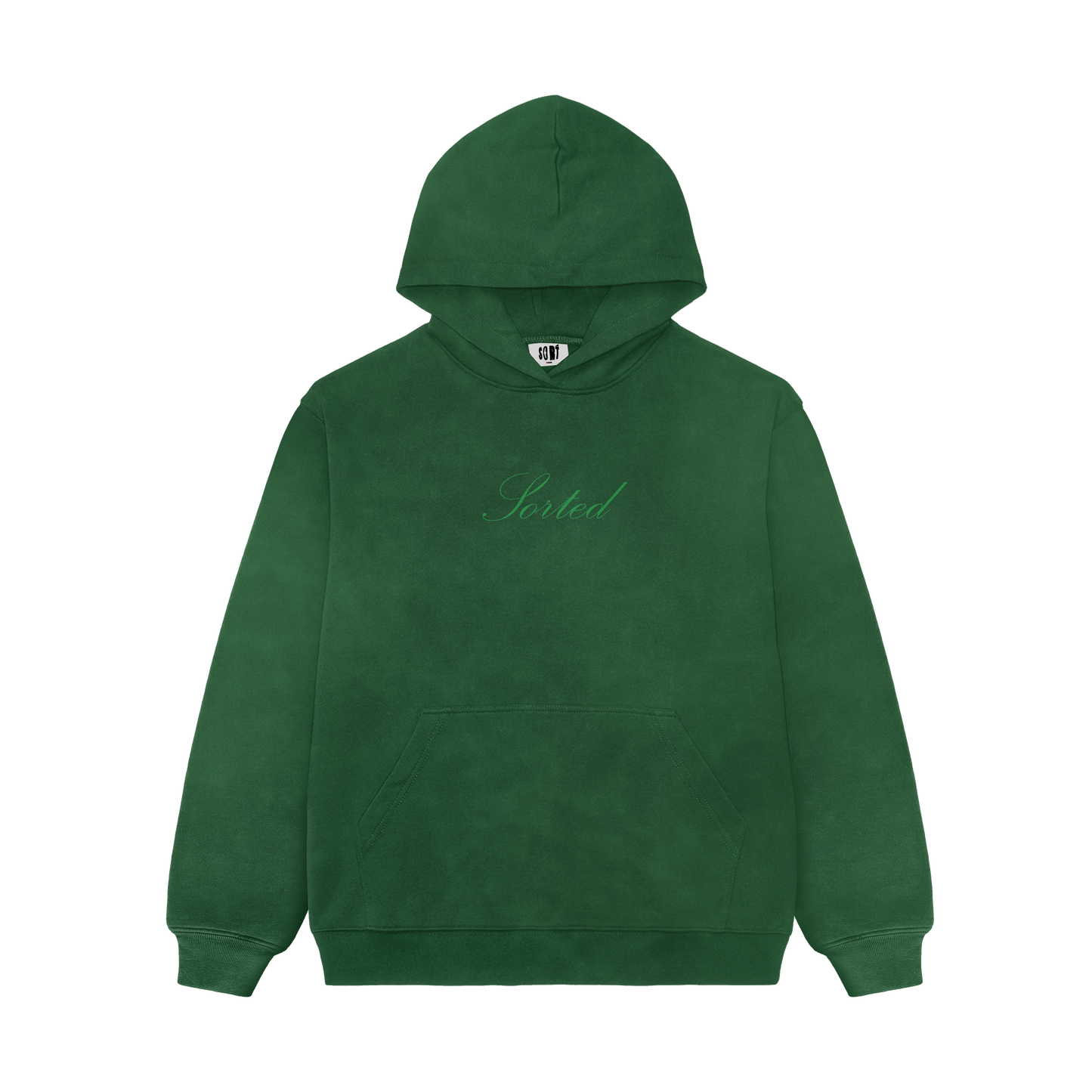 Sorted | Green acid wash hoodie