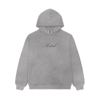 Sorted | Grey acid wash hoodie