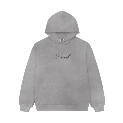 Sorted | Grey acid wash hoodie