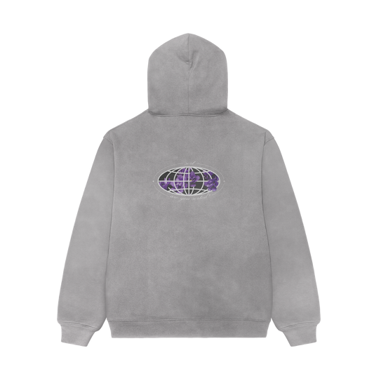 Sort world | Grey Acid Wash Hoodie