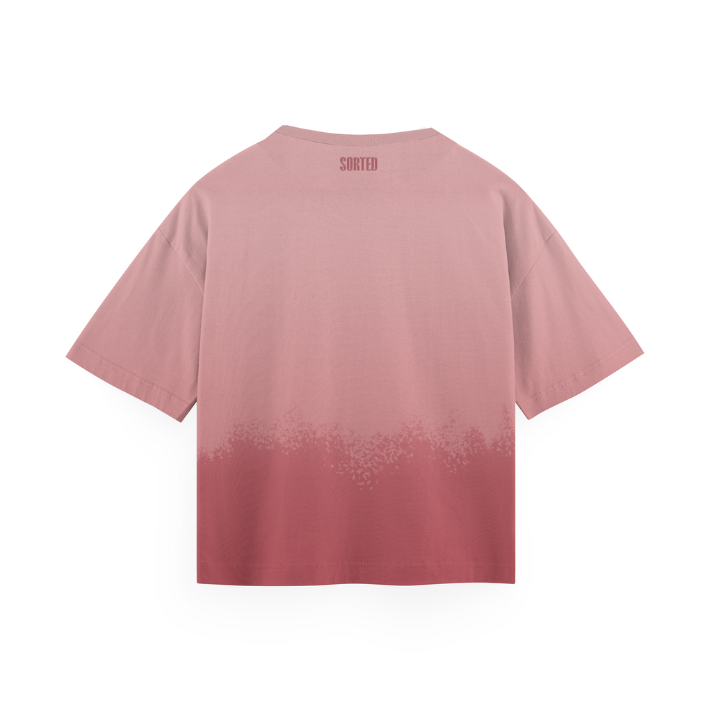 The Sorted Gradient Acid Wash Pink Oversized Tee