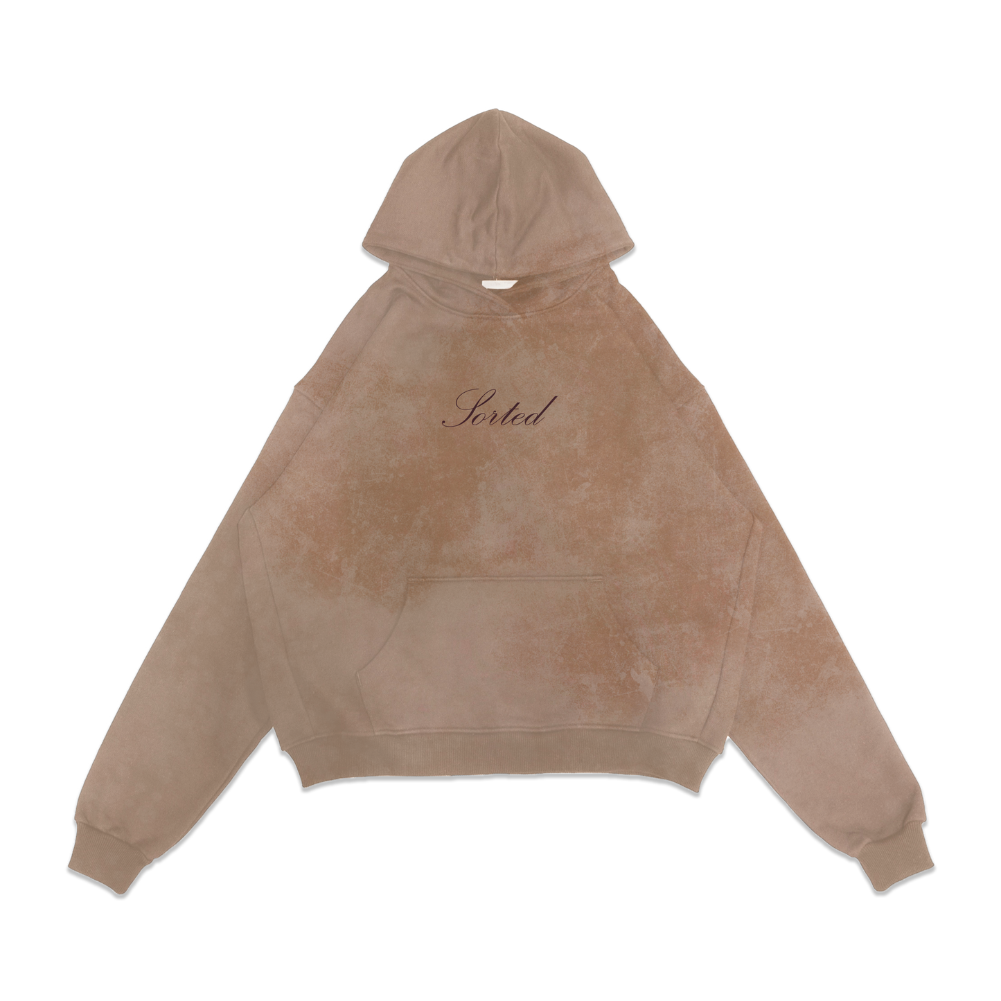 Sorted | Sky Brown acid wash hoodie