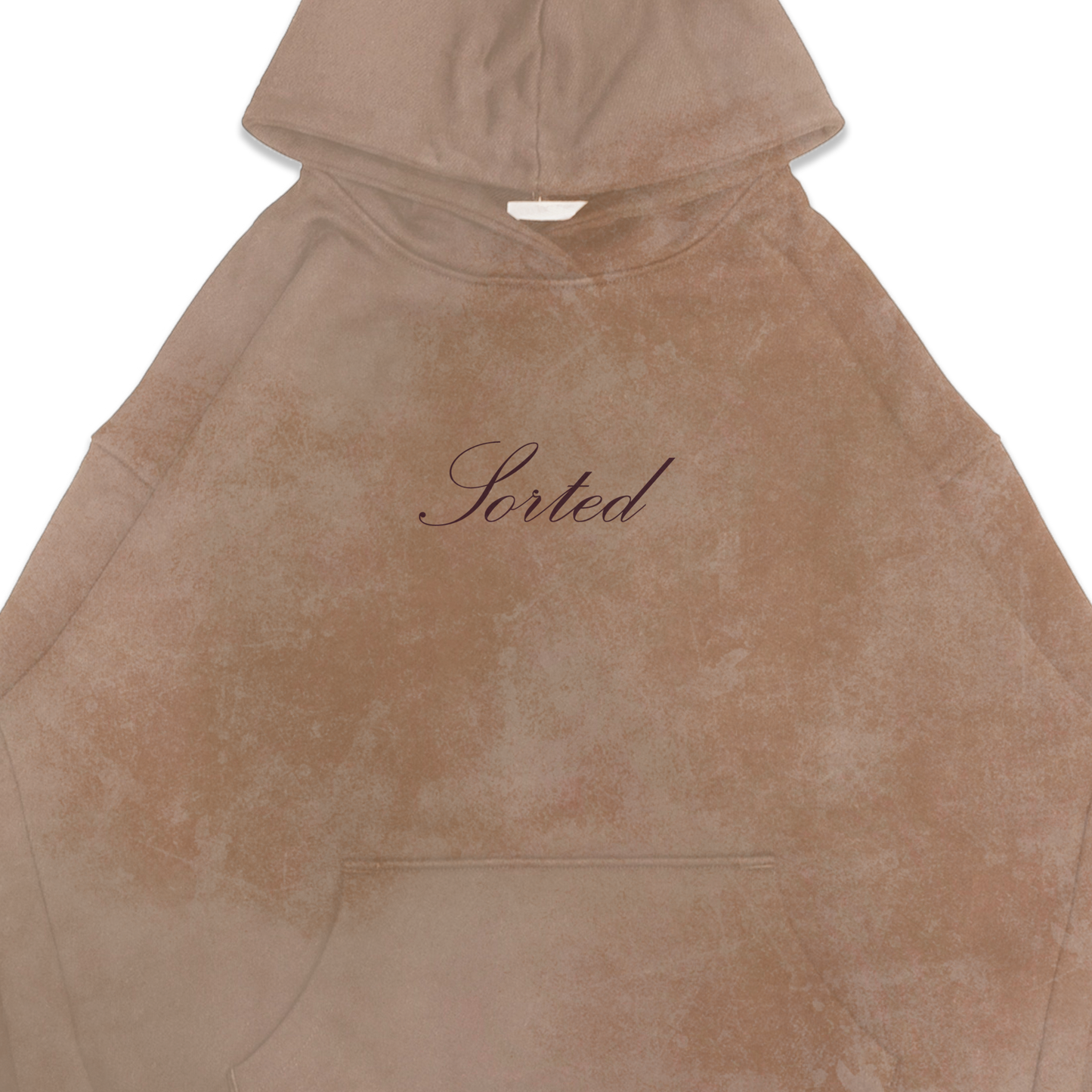 Sorted | Sky Brown acid wash hoodie