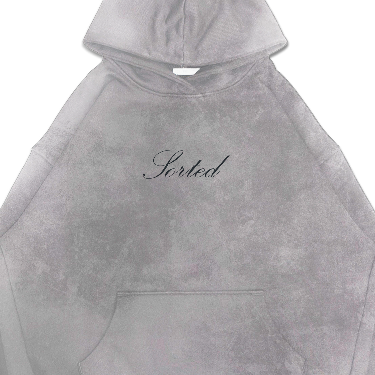 Sorted | Grey acid wash hoodie