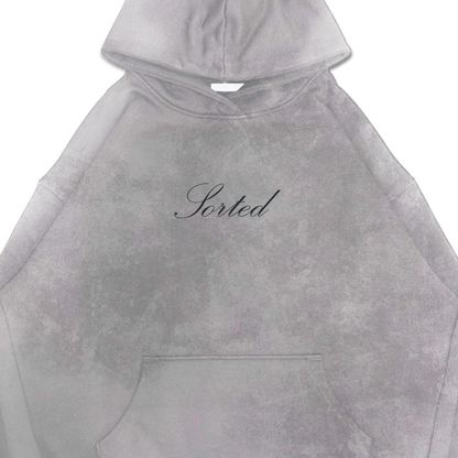 Sorted | Grey acid wash hoodie